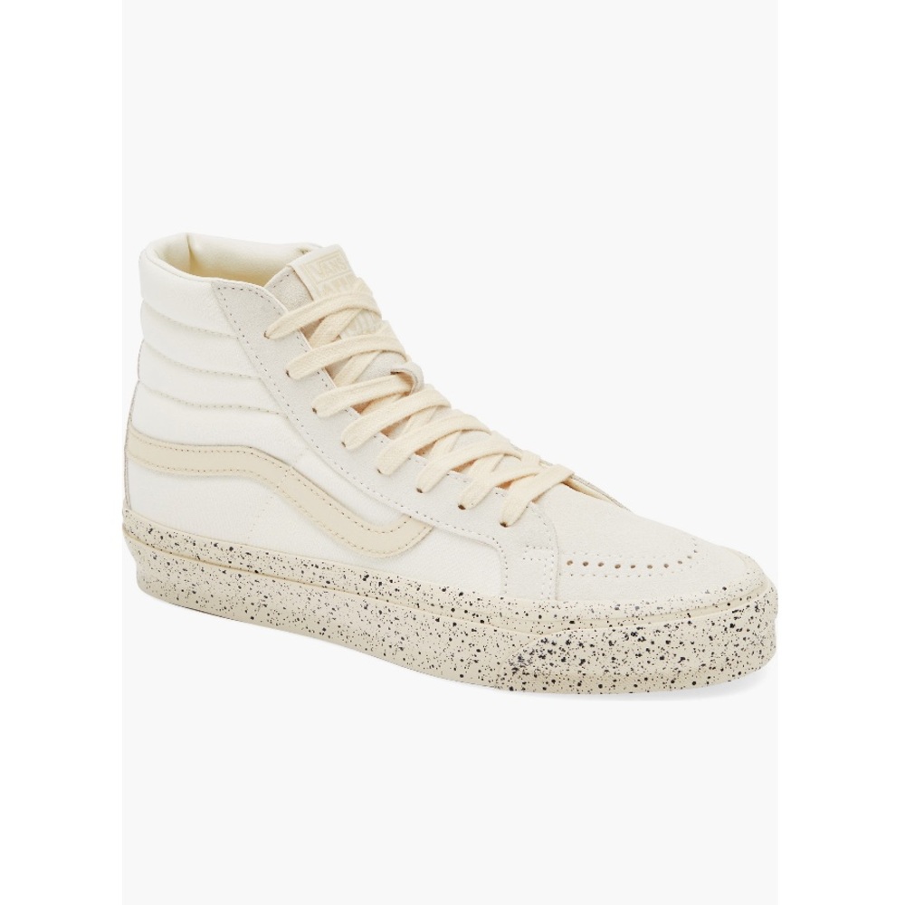 Vans High-Top Sneakers in Off-White/Cream with Speckled Sole